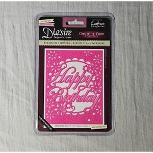 Crafter's Companion Create A Card Die'sire Die BIRTHDAY FLOWERS NEW